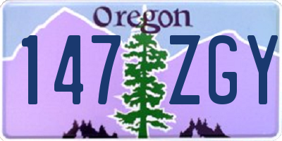 OR license plate 147ZGY