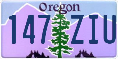 OR license plate 147ZIU