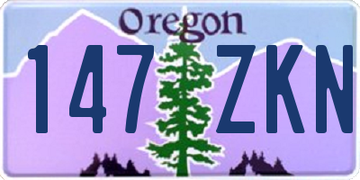 OR license plate 147ZKN