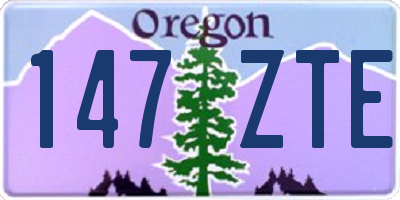 OR license plate 147ZTE