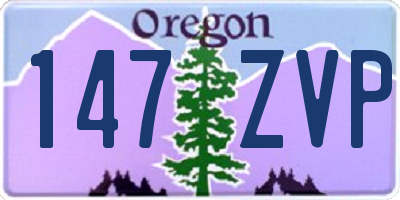 OR license plate 147ZVP