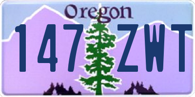 OR license plate 147ZWT