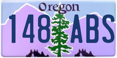 OR license plate 148ABS