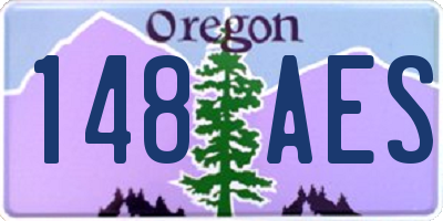 OR license plate 148AES