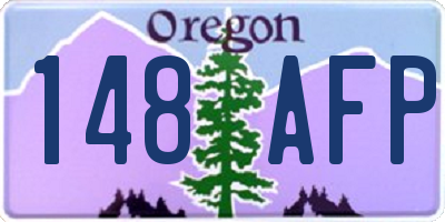 OR license plate 148AFP