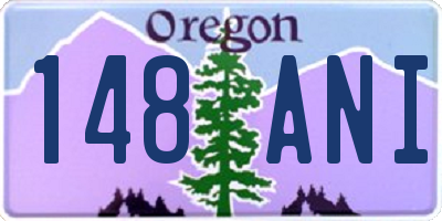 OR license plate 148ANI