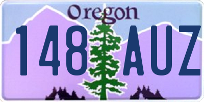 OR license plate 148AUZ