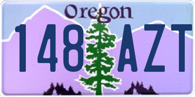 OR license plate 148AZT
