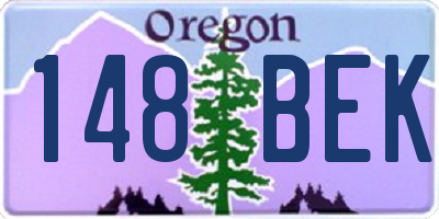 OR license plate 148BEK