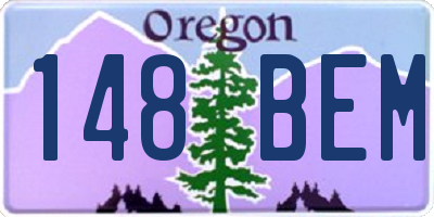 OR license plate 148BEM