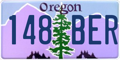 OR license plate 148BER