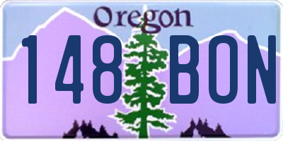 OR license plate 148BON