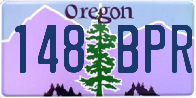 OR license plate 148BPR