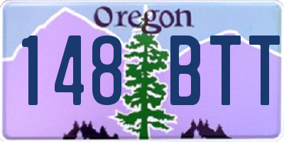 OR license plate 148BTT