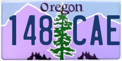 OR license plate 148CAE