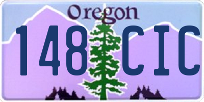 OR license plate 148CIC