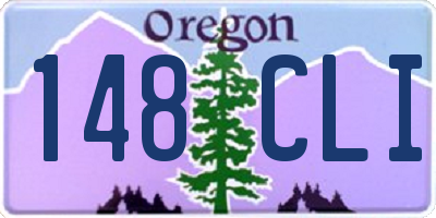 OR license plate 148CLI