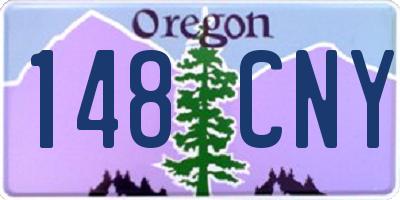 OR license plate 148CNY
