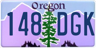 OR license plate 148DGK
