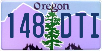 OR license plate 148DTI