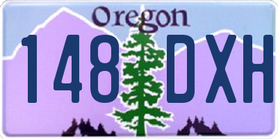 OR license plate 148DXH