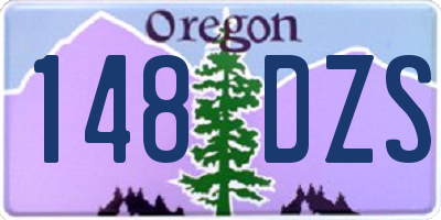 OR license plate 148DZS