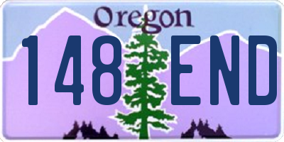 OR license plate 148END