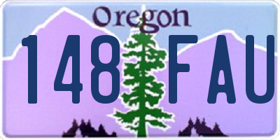 OR license plate 148FAU