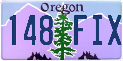 OR license plate 148FIX