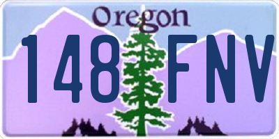 OR license plate 148FNV