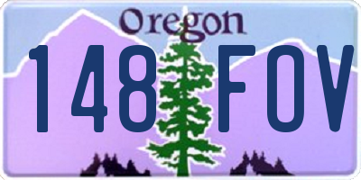 OR license plate 148FOV