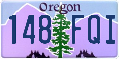 OR license plate 148FQI