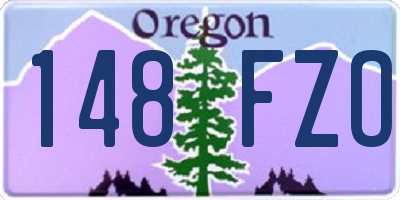OR license plate 148FZO