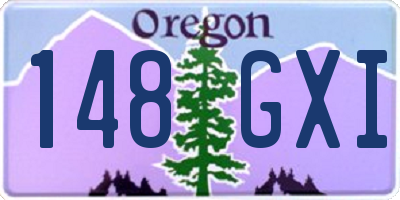 OR license plate 148GXI