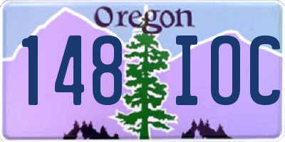 OR license plate 148IOC