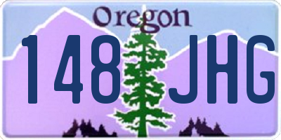 OR license plate 148JHG