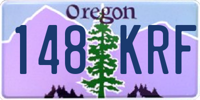 OR license plate 148KRF
