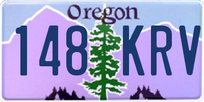 OR license plate 148KRV