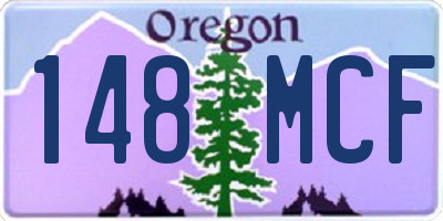 OR license plate 148MCF