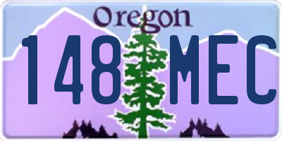 OR license plate 148MEC