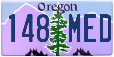 OR license plate 148MED