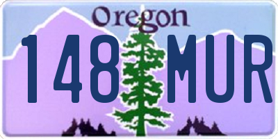 OR license plate 148MUR