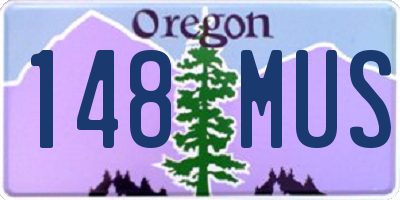 OR license plate 148MUS