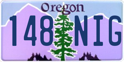 OR license plate 148NIG