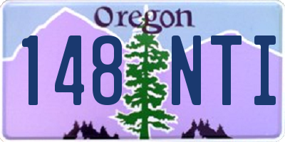 OR license plate 148NTI