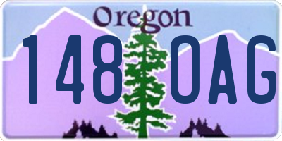 OR license plate 148OAG