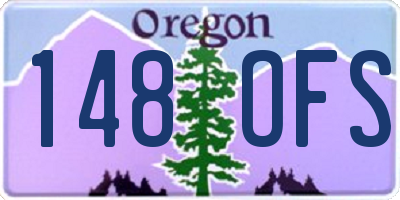 OR license plate 148OFS