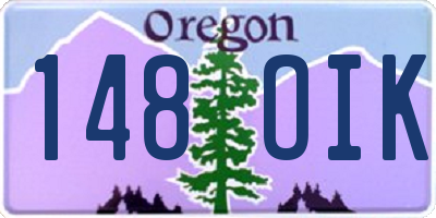 OR license plate 148OIK