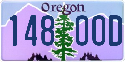 OR license plate 148OOD