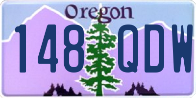 OR license plate 148QDW